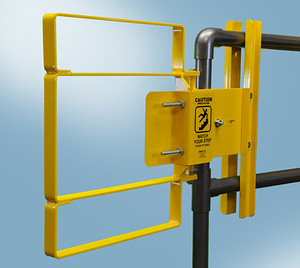 Tractel XL Series Extended Coverage Self-Closing Safety Gate 19 "-21.5", Carbon Steel, Yellow Powder Coat - XL71-18PC