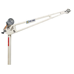 OZ Lifting 500 Lb. Extended Reach Davit Crane with 2500 Lb. Carbon Steel Brake Winch
