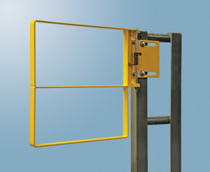 Tractel RX SERIES Extended Coverage Bolt-On Self-Closing Industrial Safety Gate 34"-36.5", Carbon Steel, Yellow Powder Coat (Left-Hand) RX70-33PCL