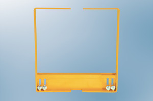 Tractel Toe Board Kit Clamp-On Extension for Z, XL & RX Gates, 21"24", Carbon Steel, Safety Yellow Enamel - ZTB2124SY