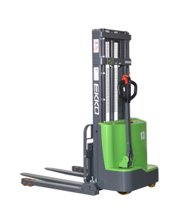 EKKO EB14C-145 Full Powered Straddle Stacker   3,000 lb Capacity