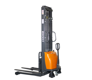 EKKO EA15A Semi-Electric Straddle Stacker   3,300 lb Capacity