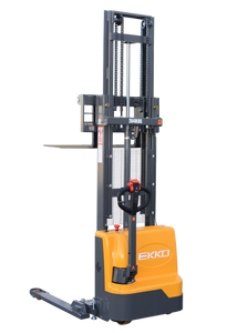 EKKO EB12E-138 Full Powered Straddle Stacker   2,640 lb Capacity