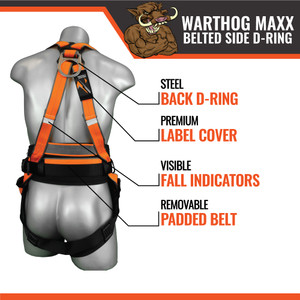 WARTHOG ® MAXX BELTED SIDE D-RING HARNESS 3XL