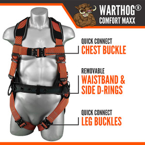 WARTHOG COMFORT MAXX BELTED SIDE D-RING HARNESS S-M