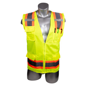 High Visibility Yellow Safety Surveyor Vest - 2XL