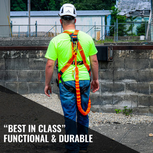 6  SINGLE LEG INTERNAL SHOCK ABSORBING LANYARD WITH 2 STEEL SNAP HOOKS