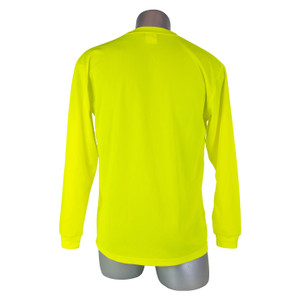 High Visibility Yellow Safety Long Sleeve Shirt - M