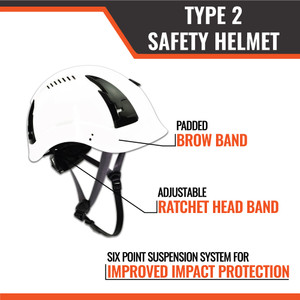 APEX Type 2 Class C Safety Helmet Orange Clear