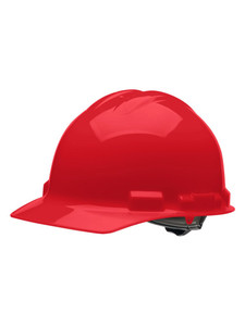 HARD HAT 4 PT. RATCHET CAP STYLE Red