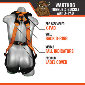 WARTHOG ® TONGUE AND BUCKLE FULL-BODY HARNESS (WITH X-PAD) 3XL
