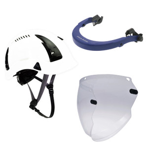 APEX Type 2 Class C with Face Shield White High Temp/Impact Toric Face Shield Window, Clear