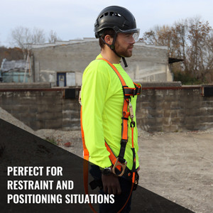 4' - 6' ADJUSTABLE RESTRAINT LANYARD WITH 2 STEEL SNAP HOOKS