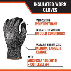 Thick Cut Level A4 Work Gloves (12 pack) - M