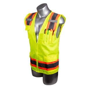 High Visibility Yellow Safety Surveyor Vest - M