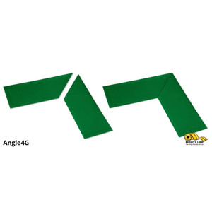 Mighty Line 4" Wide Solid Green 10" Long Angle - Pack of 25