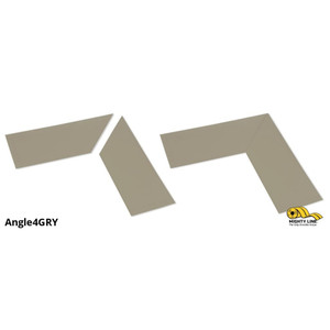 Mighty Line 4" Wide Solid Gray 10" Long Angle - Pack of 25