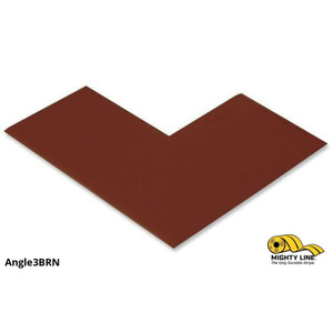 Mighty Line 3" Wide Solid Brown Angle - Pack of 100 - Floor Tape & Floor Marking