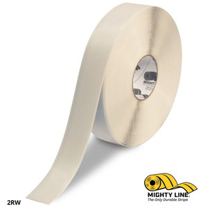 Mighty Line 2" White Solid Color Tape - 100' Roll - Safety Floor Tape