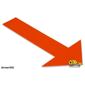 Mighty Line Solid Orange Arrow - Pack of 50 - Floor Marking