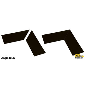 Mighty Line 4" Wide Solid Black 10" Long Angle - Pack of 25