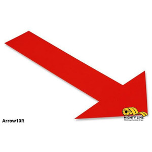Mighty Line Solid Red Floor Tape Arrows - Pack of 50