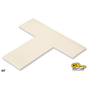 Mighty Line 2" Wide Solid White T - Pack of 100 - Floor Tape & Floor Marking