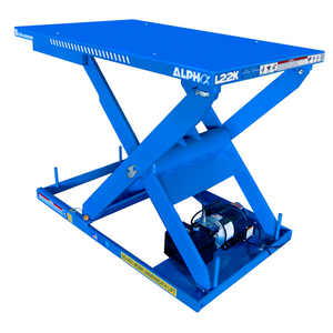 Bishamon Lift Table, 2200 lb Capacity, 43 in Round Turntable, 230V 1-Phase Hand Control