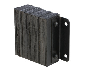 Vestil Laminated Rubber Dock Bumper - 12 In. x 14 In. x 4-1/2 In. - Black