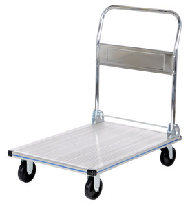 Vestil Aluminum Platform Truck With Polyurethane Casters - 24 In. x 36 In. 600 lb - Silver