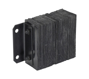 Vestil Laminated Rubber Dock Bumper - 10 In. x 14 In. x 4-1/2 In. - Black