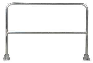 Vestil Aluminum Pipe Safety Railing - 60 In. Length - Silver