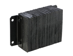 Vestil Laminated Rubber Dock Bumper - 12 In. x 18 In. x 6 In. - Black