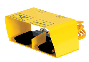 Vestil Factory Installed Steel Twin Foot Control For Lift and Tilt Workstation Tables With - 8 Ft. Usable Cord Length - Yellow
