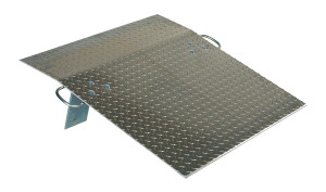 Vestil Aluminum Hand Truck Dock Plate - 36 In. x 36 In. 500 lb - Silver