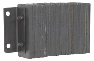 Vestil Laminated Rubber Dock Bumper - 10 In. x 18 In. x 4-1/2 In. - Black