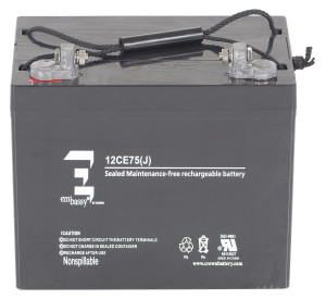 Vestil Factory Installed Lead Acid Absorbed Glass Mat AGM Upgrade - 12 Volt Battery Quantity 2