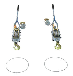 Vestil Galvanized Steel Cable Come-A-Long Winch Adjustable Kit For Aluminum Gantry Crane Models