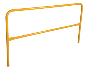 Vestil Aluminum Pipe Safety Railing - 84 In. Length - Yellow