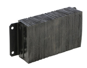 Vestil Laminated Rubber Dock Bumper - 12 In. x 24 In. x 6 In. - Black