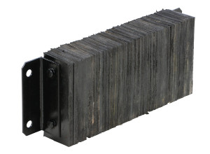 Vestil Laminated Rubber Dock Bumper - 10 In. x 24 In. x 4-1/2 In. - Black