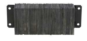 Vestil Laminated Rubber Dock Bumper - 10 In. x 24 In. x 4-1/2 In. - Black