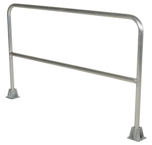 Vestil Aluminum Pipe Safety Railing - 72 In. Length - Silver