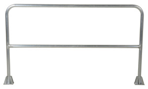 Vestil Aluminum Pipe Safety Railing - 72 In. Length - Silver