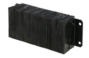 Vestil Laminated Rubber Dock Bumper - 10 In. x 24 In. x 6 In. - Black