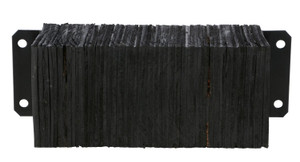 Vestil Laminated Rubber Dock Bumper - 10 In. x 24 In. x 6 In. - Black