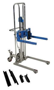 Vestil Steel Adjustable Box Stacker - 42-1/4 In. Raised Height 380 lb - Silver