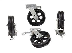 Vestil Cast Iron Swivel V-Groove Casters - 8 In. x 2 In. For Aluminum Gantry Crane Models 2,000 lb
