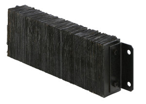 Vestil Laminated Rubber Dock Bumper - 10 In. x 30 In. x 4-1/2 In. - Black
