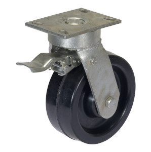 Vestil Phenolic Total Locking Swivel Casters - 8 In. x 3 In. For Steel Gantry Cranes 6,000 lb to 8,000 lb